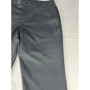 Slazenger Mens Flat Front Golf Pants W36 L30 Charcoal Gray Polyester‎ Spandex